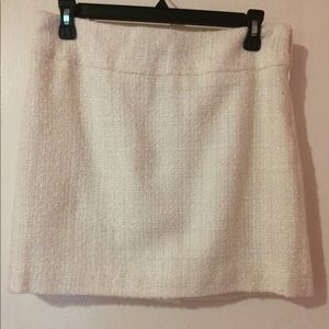 The limited White sparkly high waisted skirt
